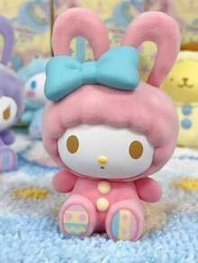 Sanrio 3件套三丽鸥兔子系列盲盒手办 - 可爱卡通桌面汽车装饰收藏品，动漫人物模型，新年/生日礼物，神秘盒，学生奖品，桌面装饰，摆件，送给男友/女友/朋友的礼物（随机包装）