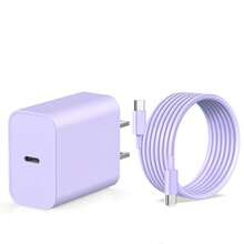 Durcord 2PCS/1PC Fast Charger Set,20W(Max) PD USB C Wall Fast Charger Adapter With 6FT USB C To Type C Cable Compatible With Various Type C Interface Devices,Compatible With IPhone 15 16 17 Pro Max/15 16 17 Pro/15 16 17 Plus, Series - Multicolor - View 15