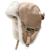 Windproof Pom Pom Hat With Detachable Fluffy Pom And Adjustable Strap - Unisex Soft & Warm Winter Hat, Suitable For Outdoor Activities, Hiking, Skiing - Multiple Colors (Black/White, Beige, Brown/Camel) - Durable Fabric Material Winter Warm