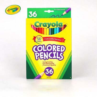 Crayola Set de 12 lápices de colores de punta doble, 24 colores, núcleo suave de alta calidad, adecuado para bocetos, pintura, libros para colorear, útiles escolares, regalos de Navidad/Halloween