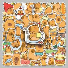 50pcs Cute Animal Capybara Graffiti Decal Capybara Stickers Capybara Sticker Capybara Stuff Kawaii Stickers Animal Stickers Funny Stickers Capybara Gifts Capybara Toys Vinyl Waterproof Stickers Aesthetic Laptop Sticker Pack Skateboard Stickers Water Bottle Stickers - Multicolor - View 6