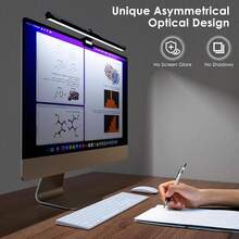 Quntis Lámpara para Monitor,Luz LED 40cm sin Reflejos, Atenuación Automática, Ajuste Continuo de Brillo,3 Temperaturas de Color (3000K-6500K), USB, 700 Lux, Ra≥98, Ideal para Hogar Oficina, Basic - Básico - Ver 2