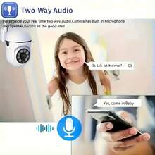 1080P WiFi Security Camera, Full HD Indoor Security Camera With Night Vision, 2.4GHz WiFi, Motion Detection, Two-Way Audio, Pan & Tilt, Smart Light, USB Powered Wall-Mounted, Suitable For Home, Office, Warehouse - White - View 8