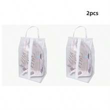 2 Stücke transparente PP-Folie wasserdichte und staubdichte Schuhaufbewahrungstaschen, multifunktionale tragbare Schutz-Abdeckungen für lange/kurze Stiefel