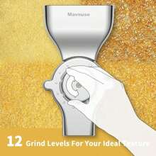 All Metal Grain Mill Attachment For Kitchenaid Stand Mixer, 12 Levels Flour Mill Grinder For Home, Fit For Grinding Wheat, Corn, Oats, Buckwheat,Millet And Other Cereals - 白色 - 查看 4