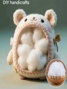 1pack Polyester Fiber Filler, Polyester Fiber Fill, Polyester Fiber Filling Stuffing Material, For Pillows, Cushion, And Stuffed Animal, Stuffed Dolls, High Resilience Fill Fiber For Stuffed DIY Craft