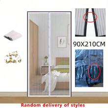 1 Set Magnetic Screen Door, Self-Sealing Heavy-Duty Mesh Partition - Keeps Bugs Out, Pet & Kid Friendly, Easy To Install, Polyester Material, Indoor Outdoor Use, Indoor Partition | Modern Screen Door | Easy Installation, Screened In Patio Breathable Magnetic Mesh Curtain - Multicolor - View 20