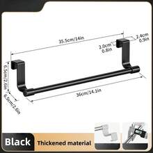 1pc Cabinet Door Towel Rack - Punch-Free Space-Saving Hook, Door-Mounted, Suitable For Kitchen, Bathroom, And Cabinets - Can Hang Towels And Rags - Easy Installation, Kitchen Organization, Bathroom Storage, Modern Home Accessories Kitchen Items Kitchen Accessories Kitchen Tools - Multicolor - View 13