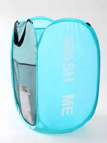 Household Foldable Dirty Clothes Basket, Clothes Storage Basket ,Dirty Clothes Basket Barrel Laundry Basket Bathroom Dirty Clothes Storage Basket New Type Laundry Basket Foldable Popup Net Basket Dirty Clothes Basket With Handlelaundry Hamper,Washing Basketbathroom Organizer,Basket,Storage Basket,Foldable Laundry Basket - Multicolor - View 12