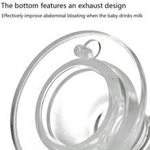 3.5cm Diameter Silicone Pacifier, Material, Suitable For 3-7M, 7-12M, And 12M+ Babies, Heat Resistant Up To 120°C, Can Be Sterilized, For Daily Milk Feeding - Transparent (3pcs) - View 3