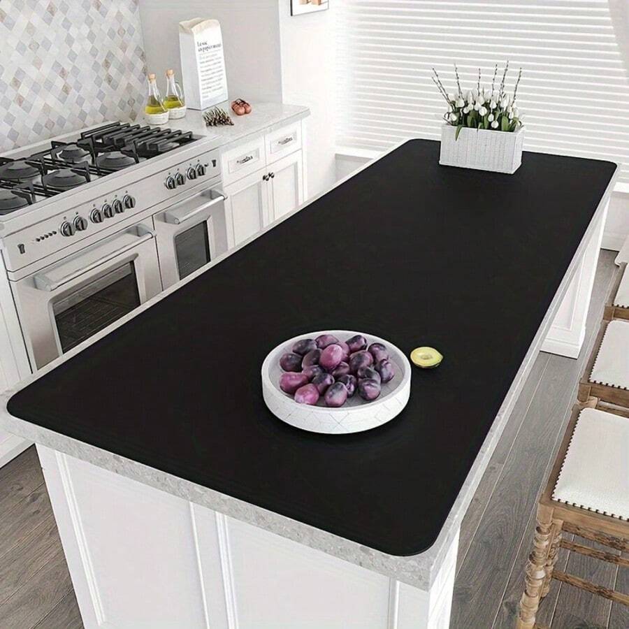 1pc Extra Large Silicone Table Mat - Heat Resistant, Anti-Slip, Absorbent, Suitable For Kitchen, Dining Table, Countertop, Bathroom, Office - Easy Clean Protective Pad With Technological Surface - Multicolor - View 1
