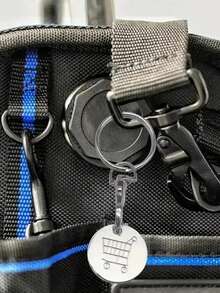 1pc Detachable Shopping Cart Keychain - Convenient Keyring, Portable Keychain, Supermarket Trolley Coin Holder, Suitable For Car, Backpack And Handbag - Perfect Gift For Birthday, Party And Holiday, Great Gift For Family, Friends Or Lover, Even Christmas Gift - Silver - View 10