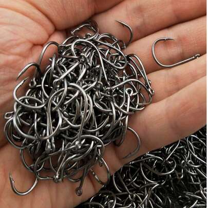 120 lưỡi câu Iseama có lỗ, lưỡi câu nước mặn có ngạnh, phụ kiện câu cá lớn Iseama