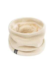 6 件/2 件/1 件冬季针织毛绒加厚围巾男女通用户外休闲运动骑行防寒围脖防风防寒保暖围巾