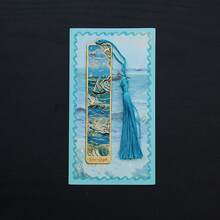 1个带流苏的金属书签，金色镂空书签，梵高油画主题书签，阅读配件礼品，适合爱书人士、作家、读者、学生、青少年、男士、女士和成人。这是送给家人或朋友的完美礼物。返校用品 - 綠色 - 查看 2