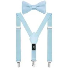 Mens' Boys' Suspenders And Bow Tie Set Adjustable Elastic-6261 - 多色20 - 查看 1