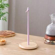 1 pieza Soporte para toallas de papel de encimera con base de madera resistente, soporte para rollo de toallas de papel de estilo rústico para la encimera de la cocina que se adapta a tamaños estándar y extra grandes de toallas de papel