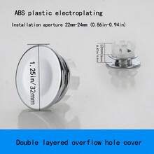 2/4/6pcs Plastic Bathroom Kitchen Sink, Replacement Of Overflow Cover Ring Insert, Chrome Hole Circular Drainage Cover, Sink Accessories, There Are 3 Different Overflow Methods With Different Specifications. Please Note That The Packaging Specifications Include 6 Pieces, 4 Pieces, And 2 Pieces. This Product Is Not A Universal Model. Please Confirm If The Product Size Is Suitable Before Purchasing