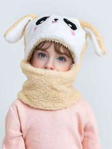 1pc Panda Kids Hat With Scarf, Cute & Adorable Plush Warm Earflap Hat For Toddler Boys Girls 1-4Y, 4-6Y, 7-10Y, 11Y-Adult, Suitable For Indoor, Outdoor, Cosplay, Party, Children Gift - A - View 10