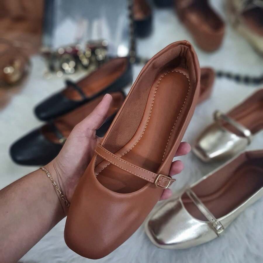 "Elegant Mule With Gold V Embellishment - Style And Sophistication" Elegant - 駝色 - 查看 1