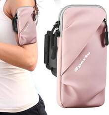 Brazalete de Correr, Brazalete Impermeable para Deportes al Aire Libre, se Adapta a  y Todos los teléfonos celulares, Uso para Correr, Caminar, Senderismo y Ciclismo - rosa - Ver 9