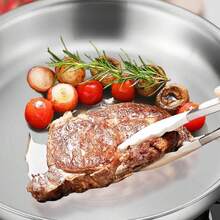1pc Thick 304 Stainless Steel Frying Pan, 304 Stainless Steel Pot, Suitable For Gas Stove And Induction Cooktop, Non-Coated Kitchen Cookware, Suitable For Steak Frying