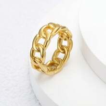 MONALLY 鏈條設計戒指 - 金黃色 - 查看 6