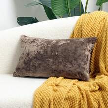 1 Vỏ Gối Nhung Dập Nổi Màu Nâu Nhạt - màu nâu - Xem 8