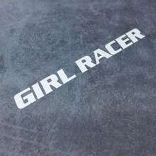 GIRL RACER Female Driver Creative Text Car Sticker Electric Vehicle Motorcycle Rear Window Colorful Laser Sticker - one-size - View 8