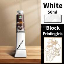 Marie's Marie's Block Printing Ink, 6 Colors In Available, Oil-Based Printmaking Ink Art Tools For Linoleum Block, Perfect For Professional, Permanent Prints (50 Ml)