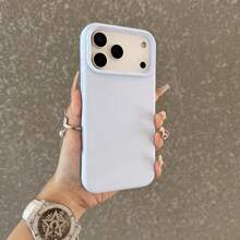 Simple Silicone Large Hole Soft Phone Case, Compatible With 17/17Pro/17Pro Max/17Air/ 16 15 14 13 12 11 Pro Max Fashion Case - 白色 - 查看 4