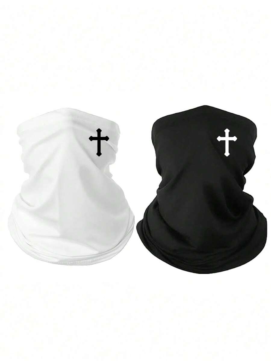1pc/2pcs Unisex Balaclava Face Mask, Suitable For Daily Use, Outdoor Travel, Hiking, Skiing, Cycling,Summer,Beach,Holiday,Festival - Style J - View 1