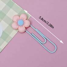 30/27/9/6/5 clipes de papel criativos em formato de flor, marcadores de página fofos de PVC, clipes de fichário para artigos de escritório e papelaria para decorar vários livros - Multicolorido - Ver 2