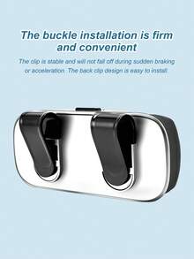 One-Touch Sunglasses Holder For Car Visor – Sunglasses Holder For Car Sun Visor, Dust-Proof & Drop-Resistant Storage Box With Spring Clip, Holds Glasses, ID, Receipts – Universal Fit For All Cars, Perfect Car Accessory For Men & Women