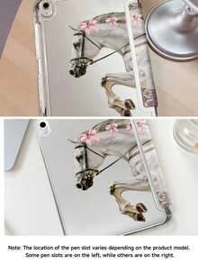 1pc Totem White Horse Dual-Sided Acrylic Transparent Crystal Backboard Shockproof Sleep/Wake Tablet Case, Compatible With IPad/Tablet,Compatible With IPad 10th Generation, IPad 10.2/Mini6/Mini7/9.7inch, Tablet Case Compatible With Samsung Galaxy Tab A9 Plus,Great Holiday Gift,Fashionable And Simple Pattern. - Multicolor - View 11