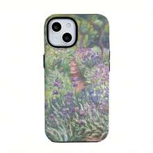 1pc [Monet Oil Painting] Monet Oil Painting Flowers Two-In-One Film Case - Tough, Dual Layered Case For Durable, Drop-Proof - For IPhone17,  16, 15, 14, 13, 12, 11, 8, 7, X, XS, XR, Plus, Pro, Max, Mini, SE2, SE3, Perfect Gift For Friends Family Loved - trắng - Xem 2