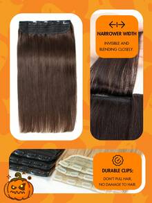 1 Peça Aplique de Cabelo Humano Remy Clipe-In 3/4 Loiro Marrom Preto 100% Cabelo Humano Brasileiro 12 Polegadas - 24 Polegadas 5 Extensões de Cabelo com Clipe Sem Costura Cabelo Natural Liso Perfeito para Extensões de Cabelo Longo, Cabelo Texturizado Natural Acessórios de Cabelo Peça de Cabelo Humano Destaques Victoria Secret Sem Necessidade de Cola