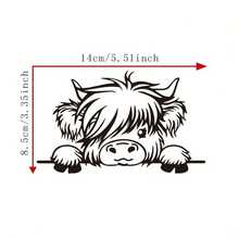 Peeking Cow Car Decal – Cute Animal Vinyl Sticker For Rear Window Or Bumper, Self-Adhesive, Glossy Finish, Black Outline Design, Perfect For Farm Vehicles Or Automotive Decor, Vehicle Decals And Sticker - one-size - View 5