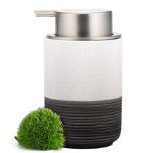 Ceramic Foaming Soap Dispenser - 300ml Large Capacity Facial Cleansing Bottle And Liquid Soap Dispenser For Kitchen Bathroom With Mousse Lotion Pump