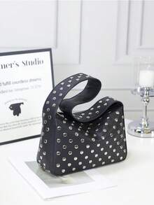 Neue vielseitige Pendler Street Chic Nieten Unterarm Umhängetasche