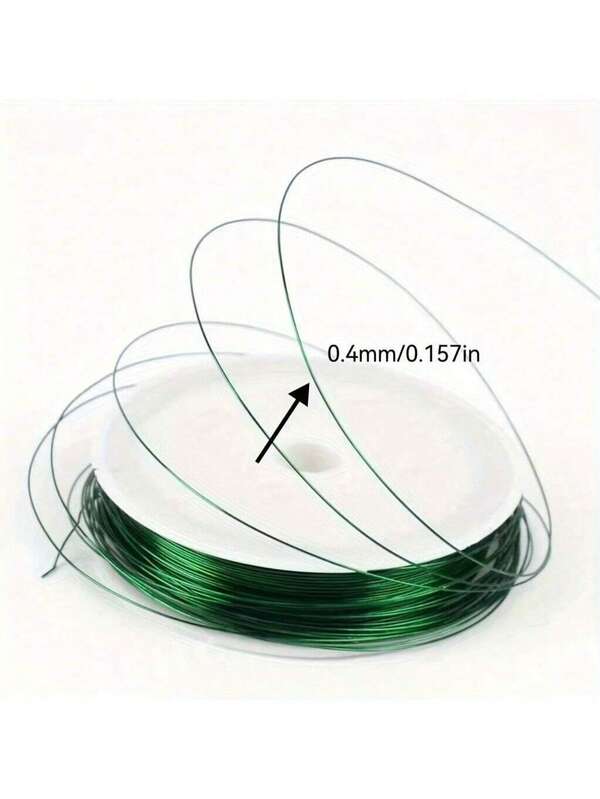 10 metros de alambre de hierro delgado de colores, material para hacer flores de botón hechas a mano, flor de alambre de hierro con cuentas de diámetro 0.4mm, línea de joyería de alambre con cuentas