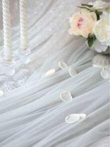 50pcs/100pcs/200pcs/300pcs/500pcs/1000pcs Artificial Rose Petals, Ivory White Silk Rose Petals For Wedding Flower Girl Baskets, Aisle Scattered Flowers, Birthday Decoration, Table Centerpieces, Engagement Party Confetti, Bridal Shower, Romantic Night Decorations - Ivory - View 4