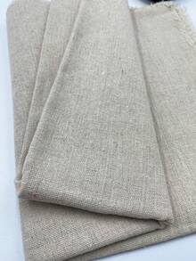 50*150cm Solid Color Embroidery Fabric, White, Beige, Black, Linen-Like Cross Stitch Cloth, Large Embroidery Fabric, Tablecloth, Coaster Fabric, Decorative Fabric, Solid Color DIY Fabric, For Clothing Crafts - Multicolor - View 3