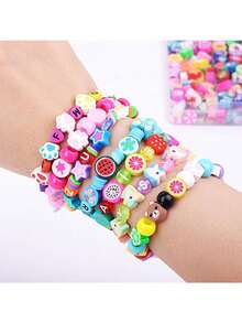 Boho Polymer Clay Beads Kit, Multi-Elements Polymer Clay Beads Kit For Jewelry Making, DIY Necklace Earring Bracelet Friendship Gifts, Accessories Making