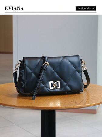 2025新款高品质奢华绗缝刺绣腋下单肩包，小众设计通勤百搭小方包，优雅大容量软皮单肩斜挎云朵包