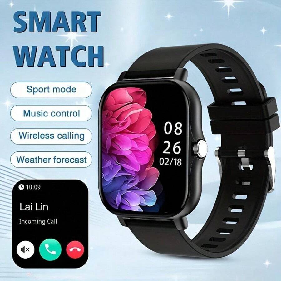 2025 New Touch Screen Smart Watch, Support Call Function, Step Counting And Exercise Tracking, Call And SMS Reminder, Multi-Function Fitness Smart Bracelet, Wireless Connection To Android And IOS Phones, Unisex, Holiday/Birthday Gift - 彩色 - 查看 1