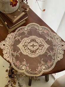 1/2件復古法式優雅蕾絲餐墊，手工刺繡桌墊與中式桌布，餐廳裝飾，適用於婚禮派對、聖誕節假期裝飾，秋季居家必需品與精緻禮物 - 彩色 - 查看 5