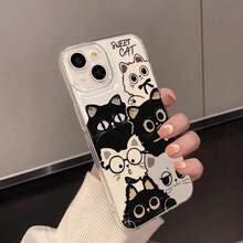Una funda de teléfono personalizada y divertida con un patrón de gato lindo en pantalla completa, a prueba de golpes y resistente a caídas, duradera, resistente a las manchas y a las huellas dactilares, lo que la hace el regalo de cumpleaños perfecto para novias, novios, esposos, esposas, amigos o para uno mismo.Novedoso y a la moda, adecuado tanto para hombres como mujeres, compatible con todas las series de ,  17/17 Pro/17 Pro Max/17 Air/ 16/16 Pro/16 Pro Max/16 Plus/ 15/15 Pro Max/15 Pro/15 Plus/ 14/14 Pro/14 Plus/14 Pro Max/ 13/13 Pro/13 Pro Max/12/12 Pro/12 Pro Max/11/11 Pro/11 Pro Max/XR/X/XS/XS Max - Transparente 461 - Ver 5
