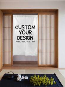 1pc Personalized Noren Doorway Hanging Panel - Customizable Polyester Door Divider Tapestry For Home Kitchen Bistro Halloween, Christmas, Thanksgiving Home Decor.