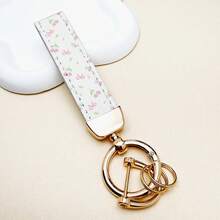 1 pieza Llavero de aleación de zinc, llavero pintado con UV creativo, de cuero PU, diseño elegante, recubrimiento antioxidante, muy adecuado para llaves de coche y de casa. Artículo exquisito para llevar contigo, para regalar a amigos y familiares. ¡Adecuado tanto para hombres como para mujeres!